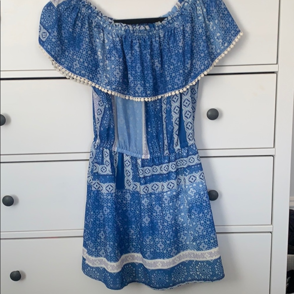 Aqua mini dress